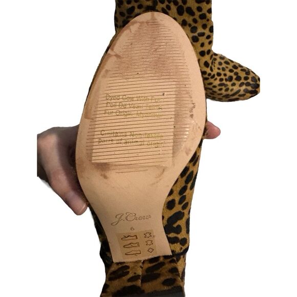 J.Crew Sadie Leopard Calf Hair Ankle Boots - Picture 9 of 12